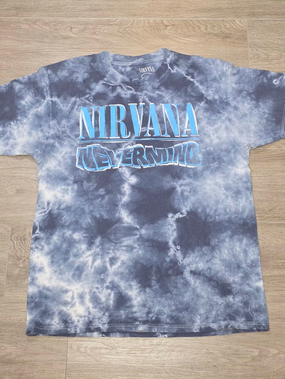 Nirvana Nevermind T-Shirt Mens Sz Large Tye-Dye Blue